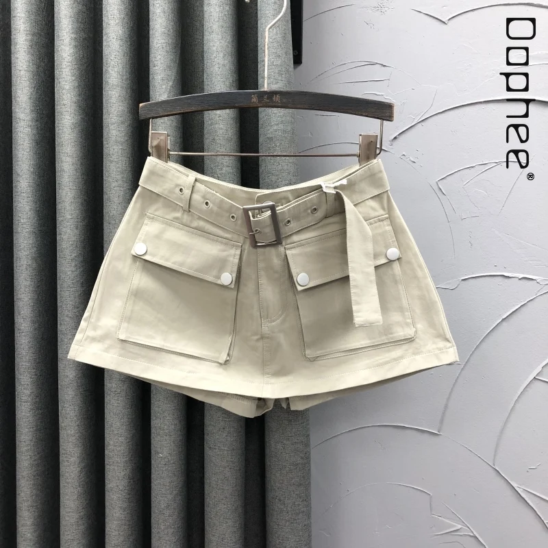 Black High-waisted Casual Denim Skirt Women Summer Fashion Versatile A-line Shorts Female Trendy Spice Girl Y2K Wide-leg Pants
