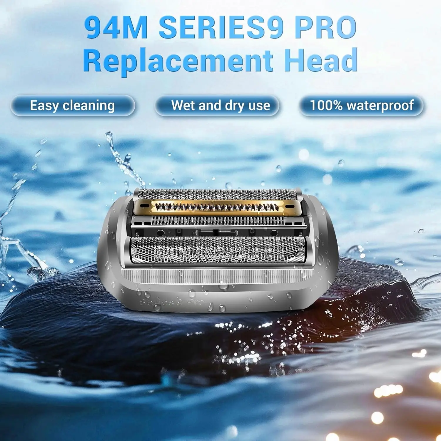 رؤوس ماكينة حلاقة بديلة 94 متر لسلسلة براون 9 9290cc، 9291cc، 9370cc، 9293s، 9385cc، 9390cc، 9330s، 9296cc