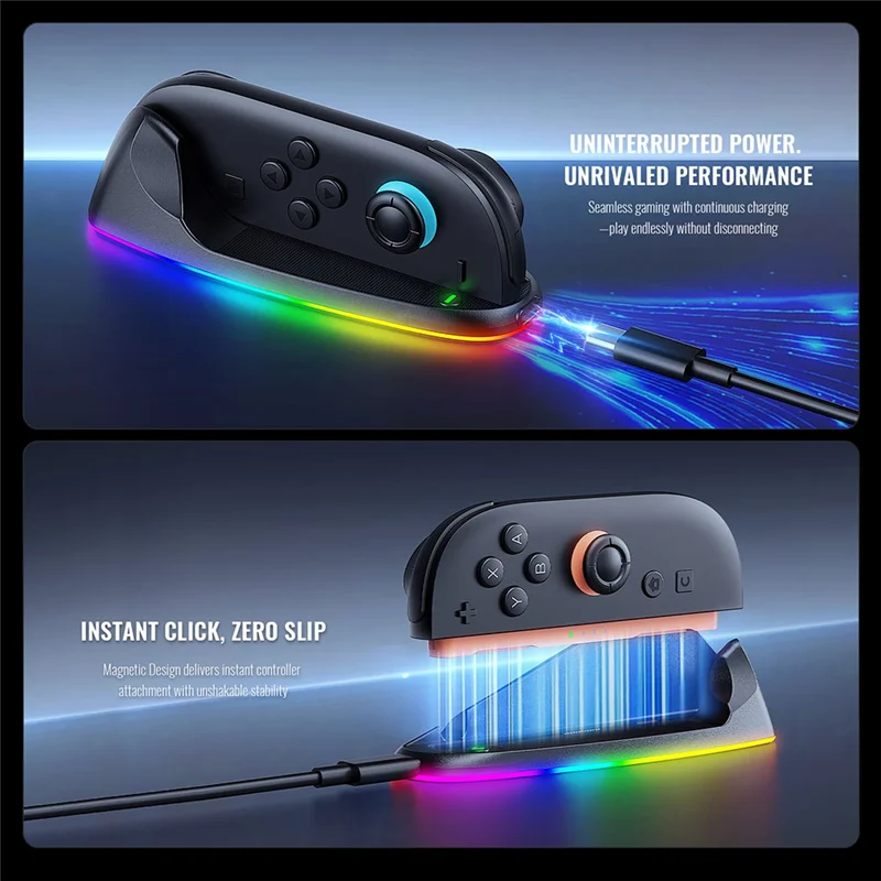 【SURPRISE】Gamepad para Nintendo para Switch 2 2-Pack para Joy Con Left Right Game Controller Desktop RGB Mouse Holder Mouse Grip