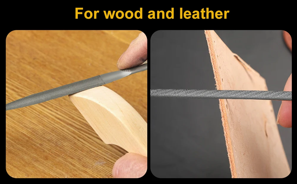 Neues Premium-Nadelfeilen-Set, Feilen aus Kohlenstoffstahl mit rutschfesten, ergonomischen Griffen für präzises Feilen auf Holzmodell aus Kunststoff – Detail 12