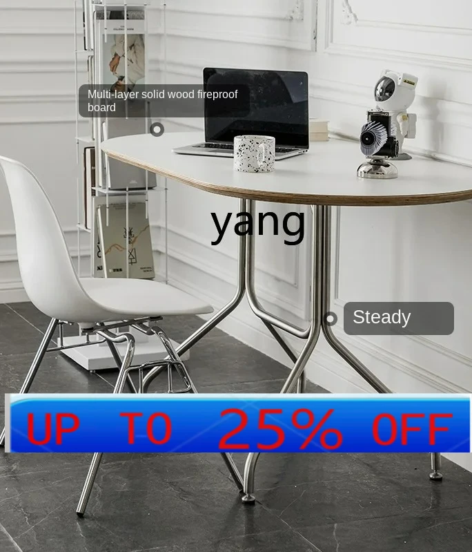 

LMM Solid Wood Dining Table Small Apartment Simple Negotiation Modern Home Desk