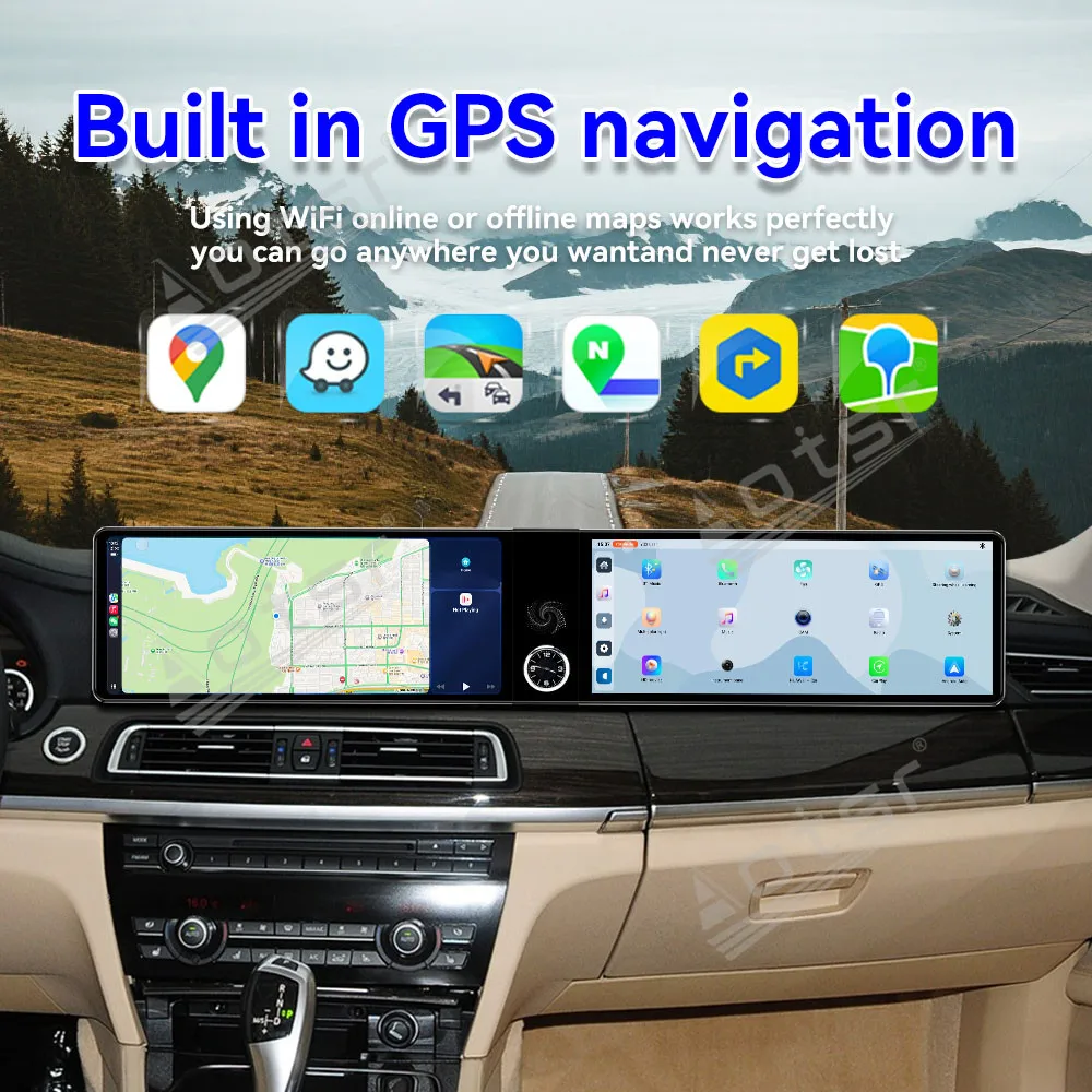 راديو سيارة بشاشة مزدوجة 12.3 بوصة لسيارة BMW 7 Series 2009-2015 مشغل فيديو الوسائط المتعددة نظام تحديد المواقع والملاحة وحدة Carplay DSP راديو السيارة #6