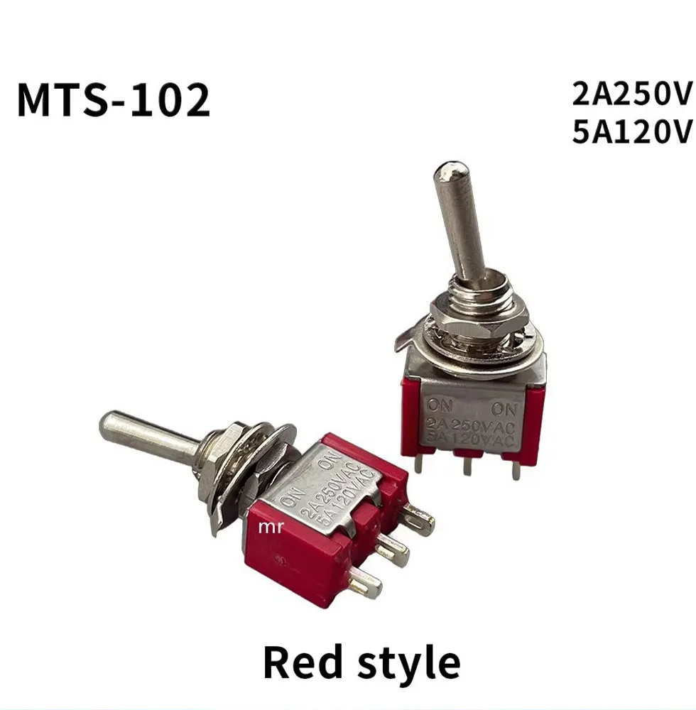 MTS-102 3 voet 2 tuimelschakelaar MTS 102 tuimelschakelaar tuimelschakelaar Knopschakelaar MTS-102 Tuimelschakelaar 3-pins