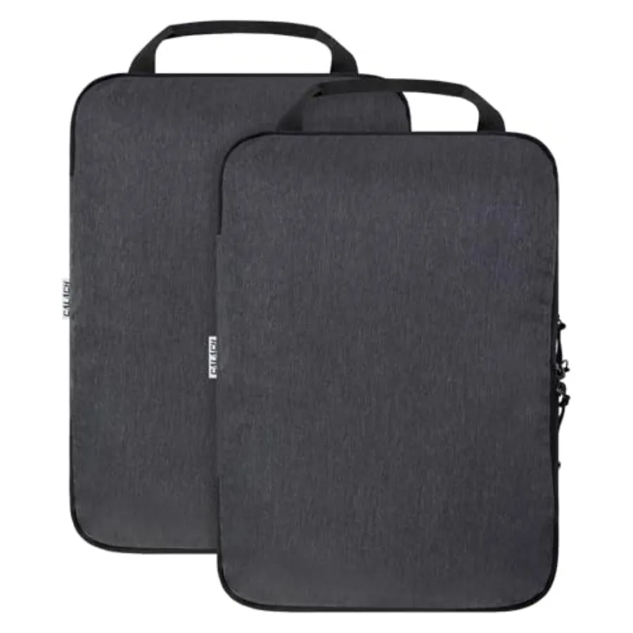 

Компрессионные упаковочные кубы для дорожных принадлежностей, 2 шт., черные компрессионные сумки, дорожные кубы для упаковки чемоданов и организации багажа