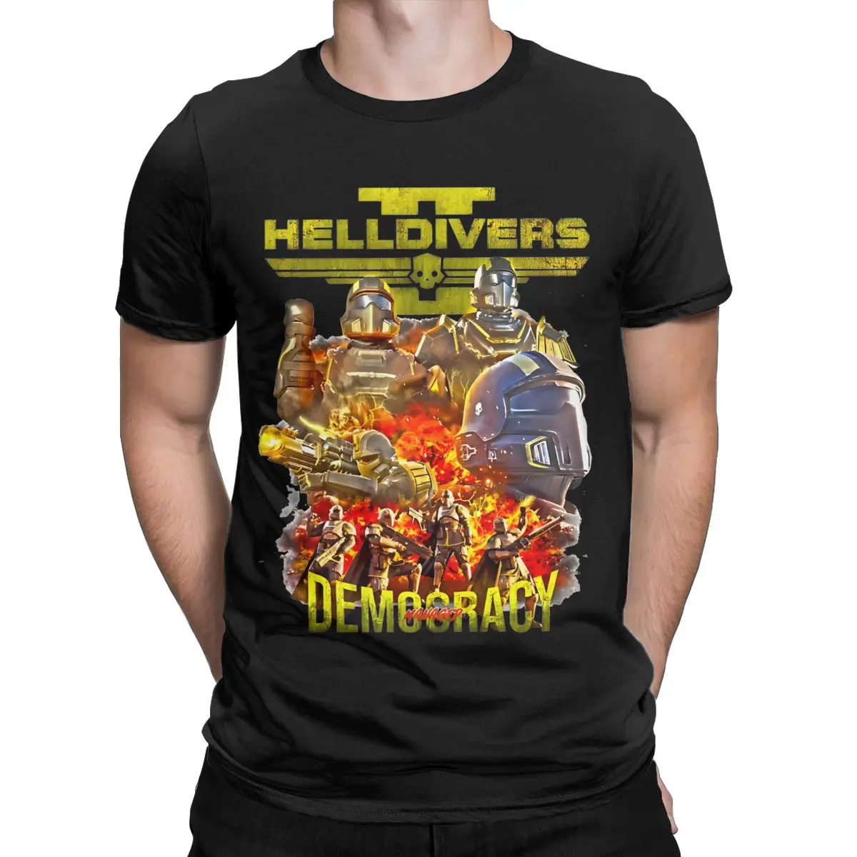 Men Women Managed Democracy Helldivers Graphic T Shirt Merch Vintage 100% Cotton T Shirt Tee Clothing Printed