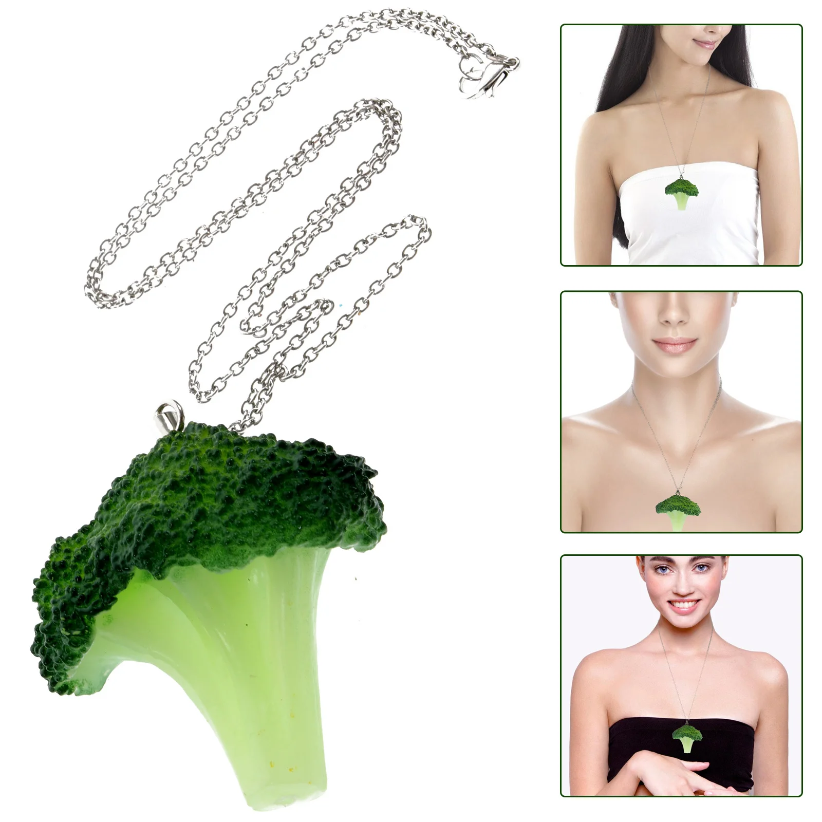 قلادة بروكلي نسائية على شكل قطرة قلادة مجوهرات بسيطة للمراهقين سلسلة ترقوة أنيقة مزخرفة فكرة هدية للارتداء اليومي