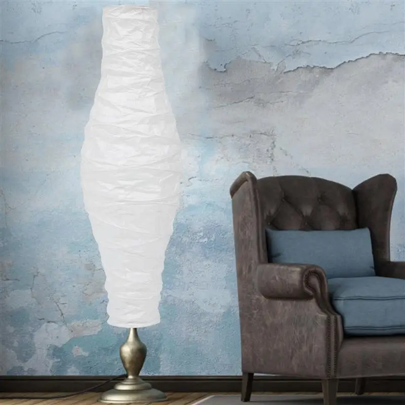 Paper Floor Lamp Lampshade Nordic Simple Lamp Shade Creative Vertical Light Cover