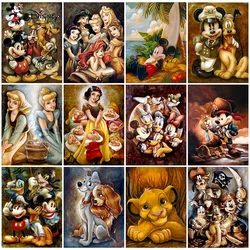 Disney Diamond Painting Mickey Mouse Full Round Square Diamond Mosaic Cartoon Craft Kit Home Decor Gift