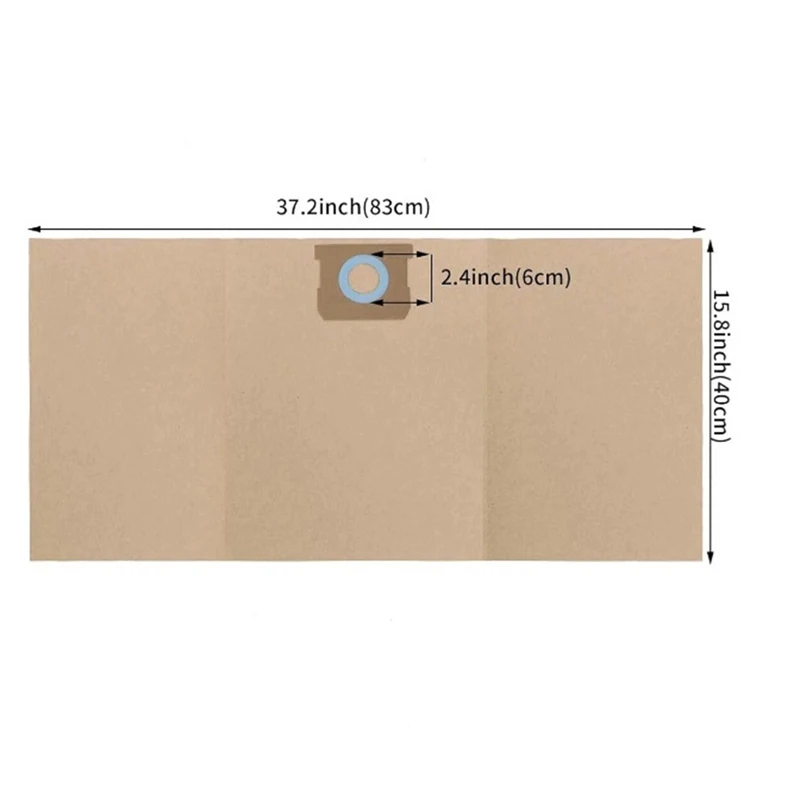 JDZD DXVA19-4101 أكياس فلتر الغبار، أكياس لمتجر DEWALT Vac 6-10 جالون، ملحقات Vac الرطبة والجافة، حقيبة تجميع الغبار 6 عبوات