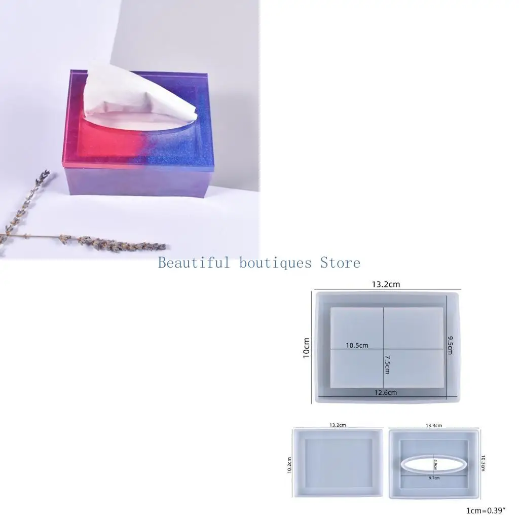 

U4LF коробка для салфеток, форма для хранения ювелирных изделий из эпоксидной смолы, держатель для салфеток, силиконовая форма,