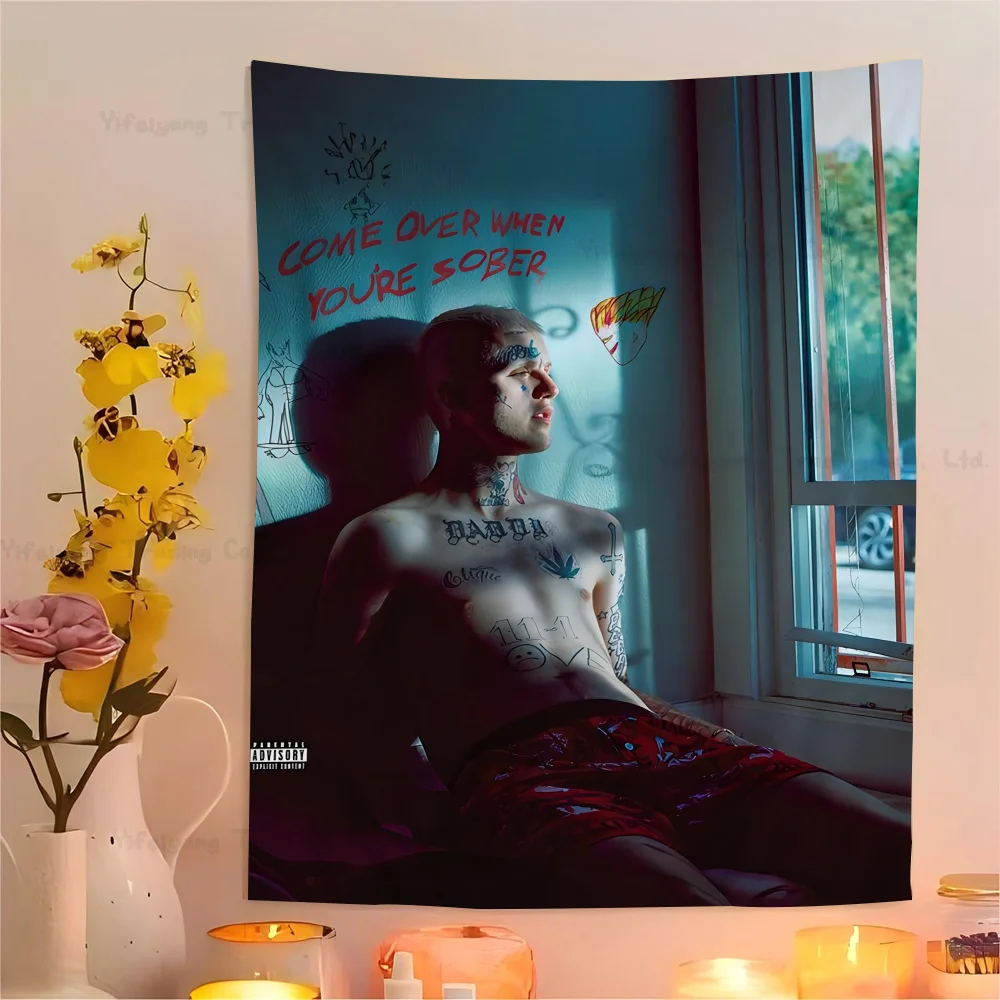 Hip Hop Rapper Lil Peep Tapestry Art Printing Bohemian Wall Tapestries Mandala Decor Blanket
