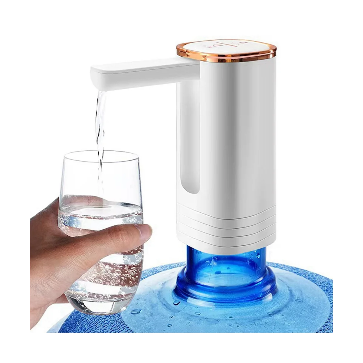 Bottled Water Pump Automatic USB Rechargeable Water Bottled Pump Folding Intelligent Quantita