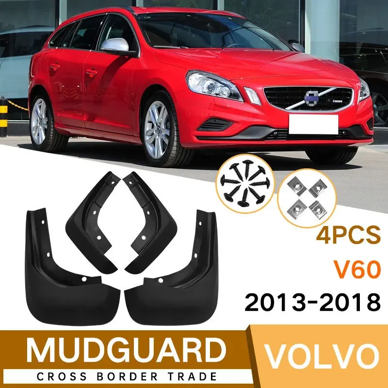 

For Volvo V60 2013-2018 black car mudguard Reduce dust Resist tire dirt car accessories tools