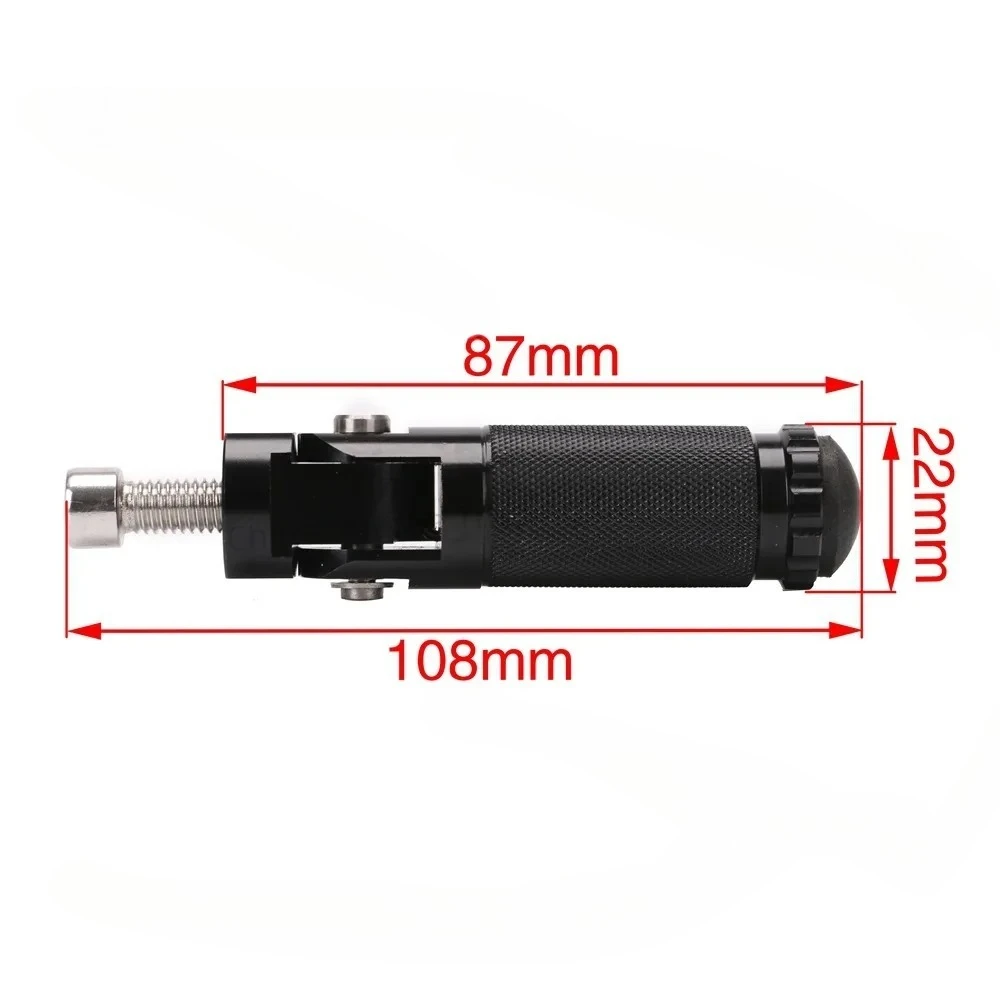 Pedal aluminum alloy round folding foot pedal rebound motorcycle modification accessories 8MM
