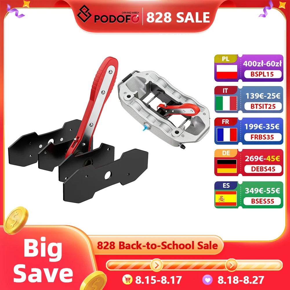 Podofo pinza freno pressa strumento pinza freno strumento di compressione pinza freno a cricchetto per auto spingidisco pistone strumento di stampa 360 °