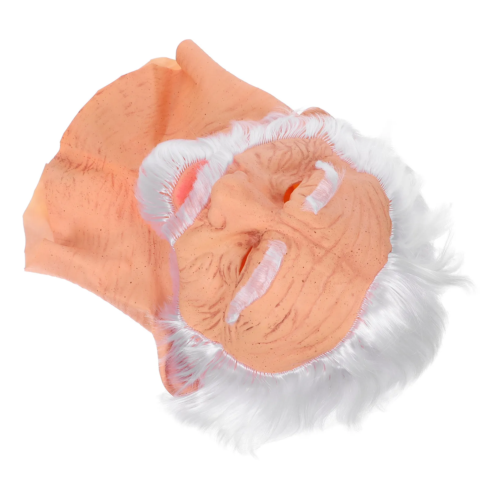 

Реалистичная маска-накладка на лицо с белыми волосами и бородой для Хэллоуина, костюм для взрослых, реквизит для косплея, головной убор для вечеринки