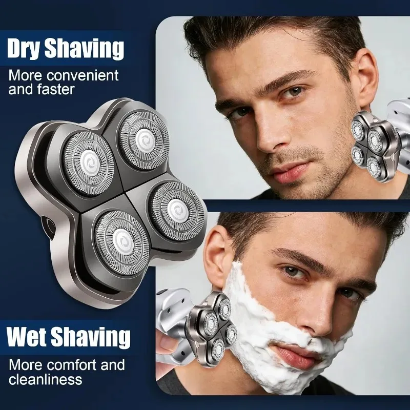 New Pro 4 Shaver Butterfly Kiss Pro & Palm Shavers Washable for Wet & Dry Shaving Head Replacement Compatible with Skull Pitbull