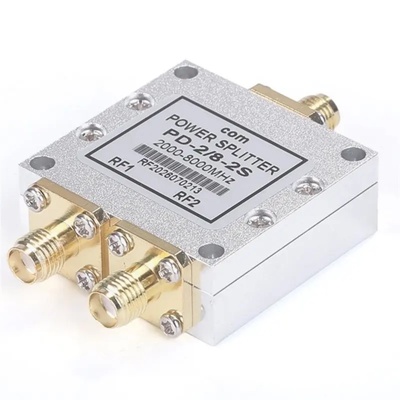 WORTHOWN-2000-8000Mhz SMA Microstrip Power Splitter One Point Two Power Splitter 2-8G Microstrip Combiner