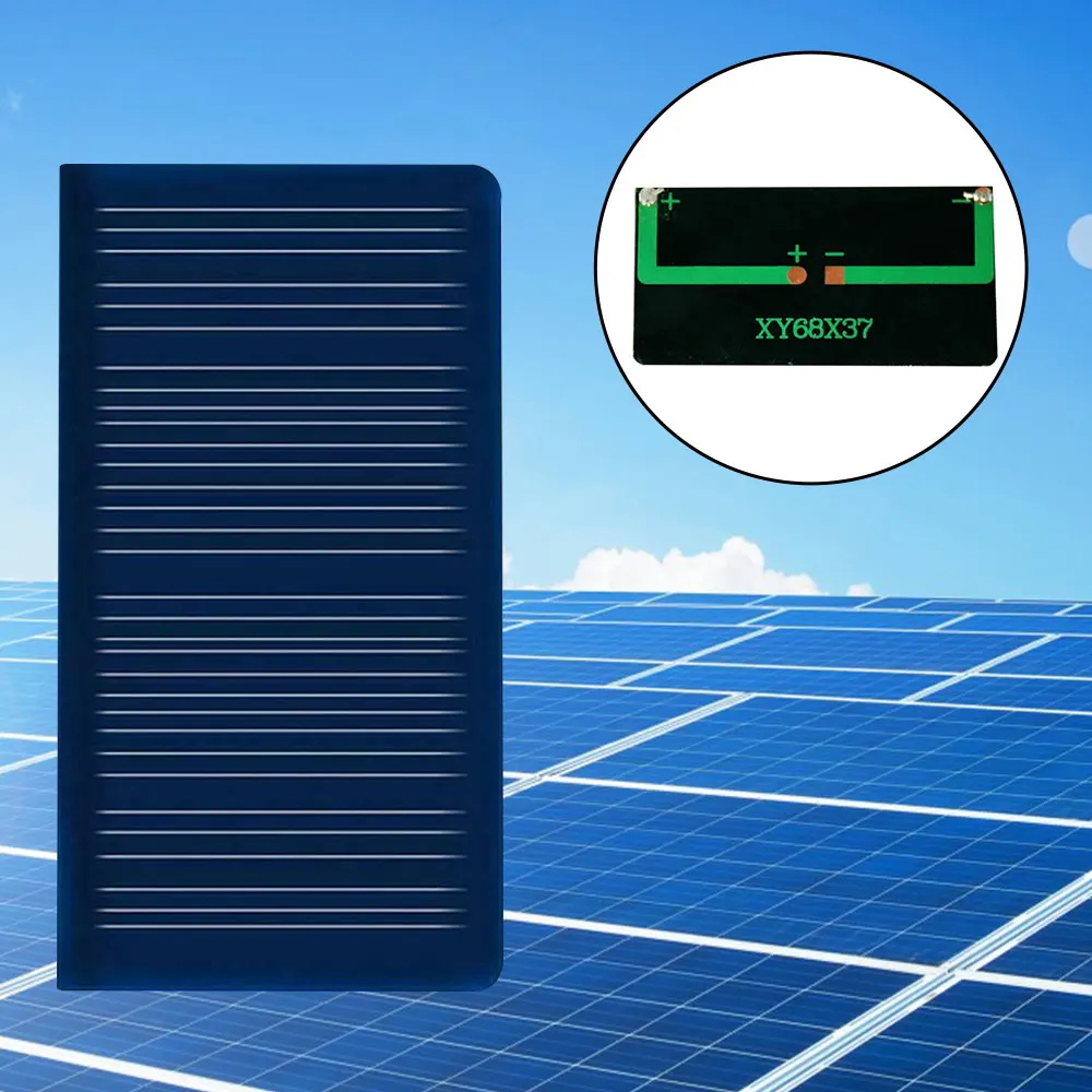 1Pcs 5V Solar Panel Epoxy Panel Polysilicon Board with Wire Mini DIY Solar System Module for Battery Power Charger Solar String