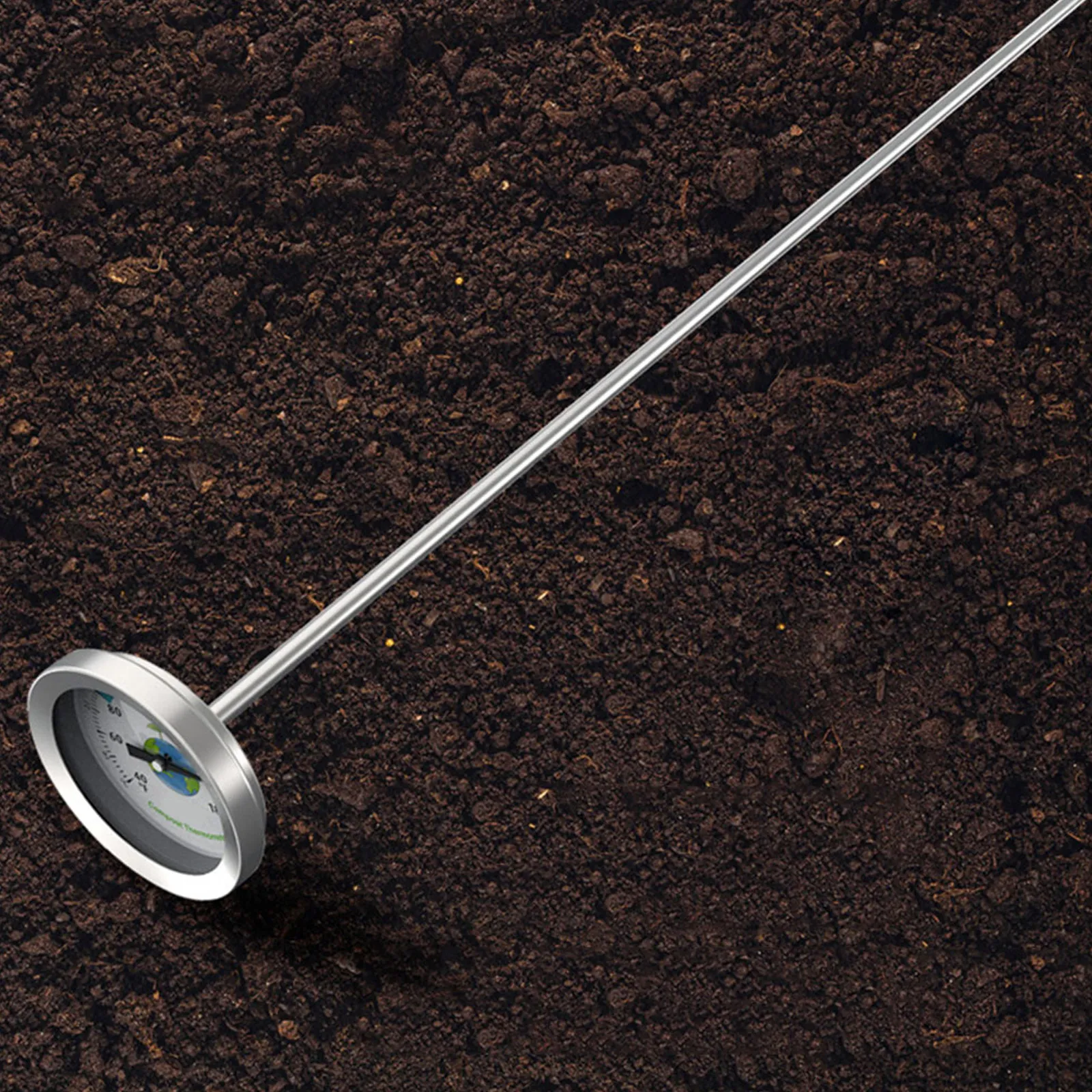 1Pcs Soil Thermometer Compost Bin Thermometer Premium Waterproof Temperature for Outdoor Patio Greenhouse Soil Testing