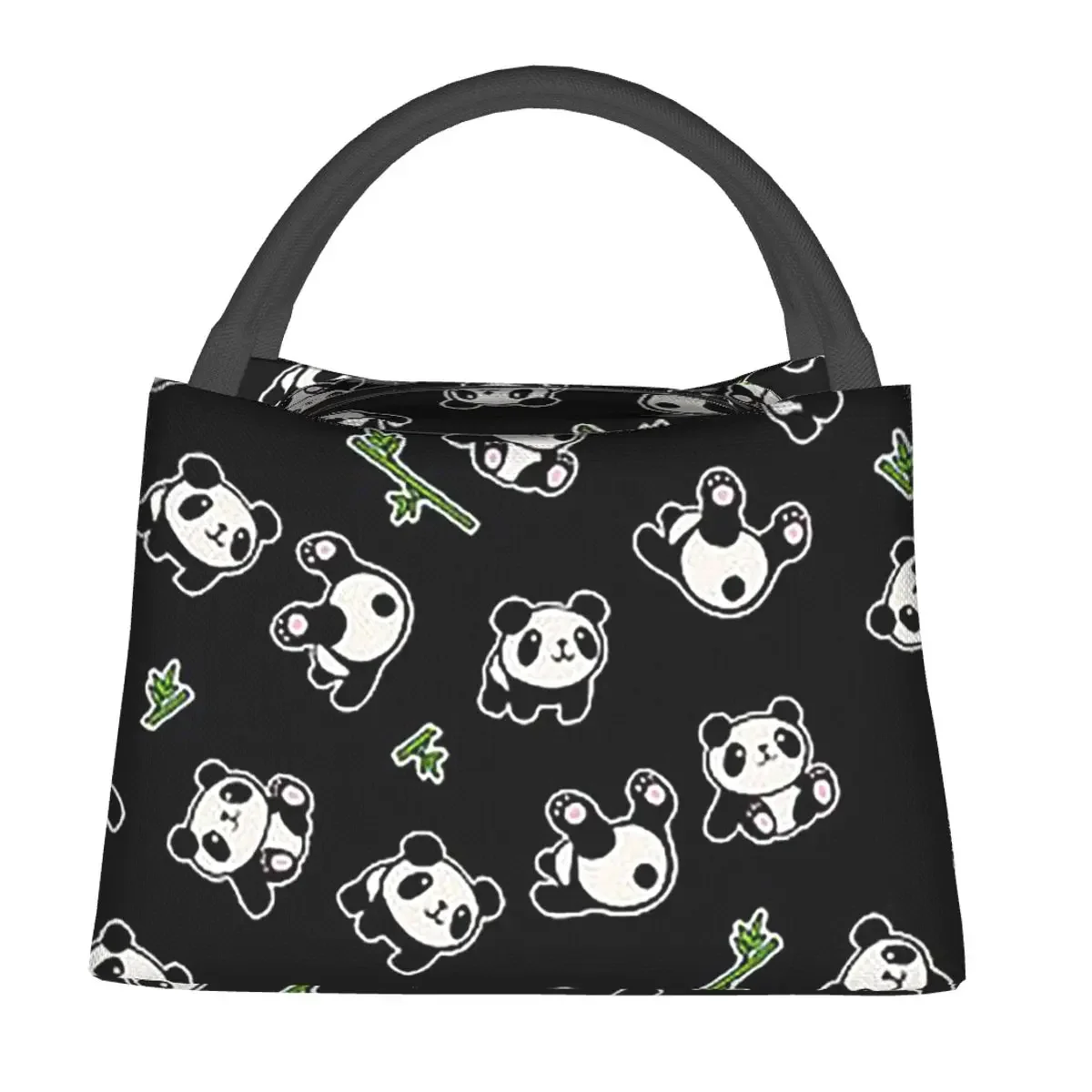 Panda Pattern Lunch Bags Insulated Bento Box Waterproof Lunch Tote Picnic Bags Cooler Thermal Bag for Woman Children Work