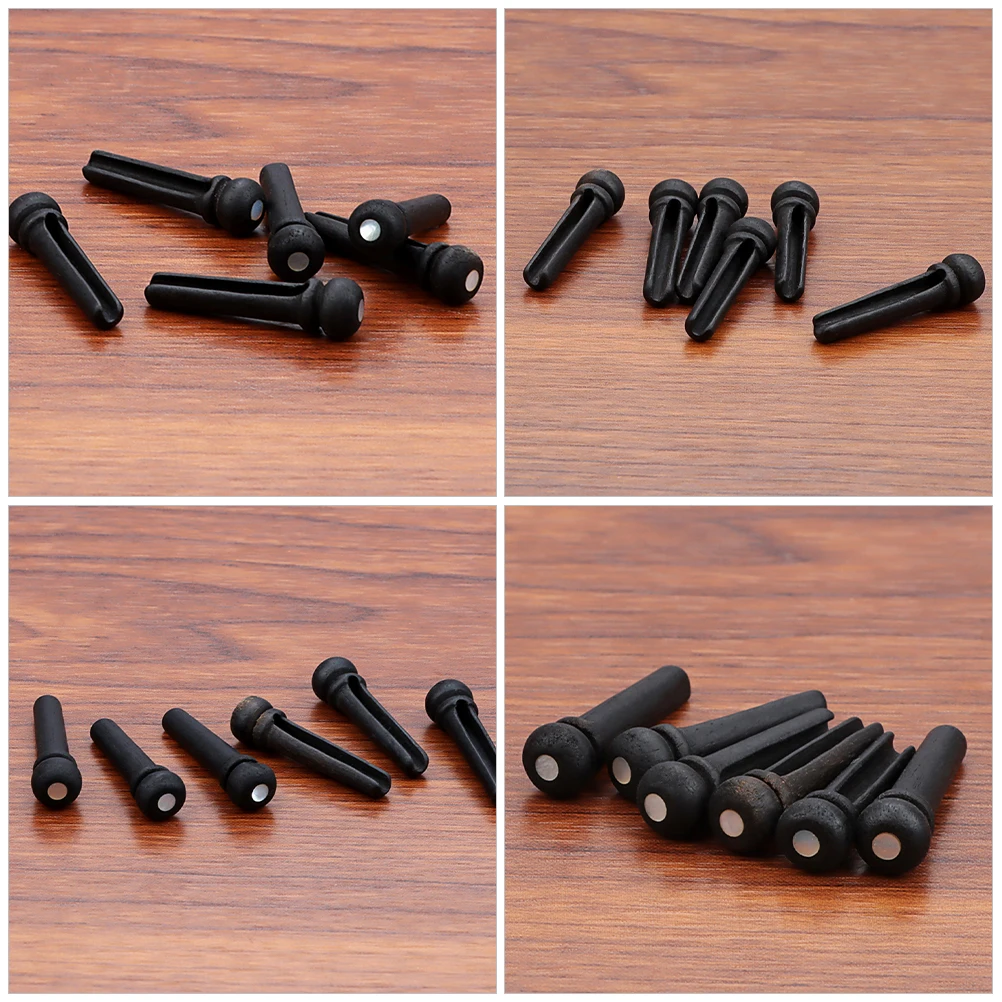 

6 Pcs Wooden String Pin Set Replacement Bridge Acoustic Accessories GL62A Guitar Replacement Parts Guitar String