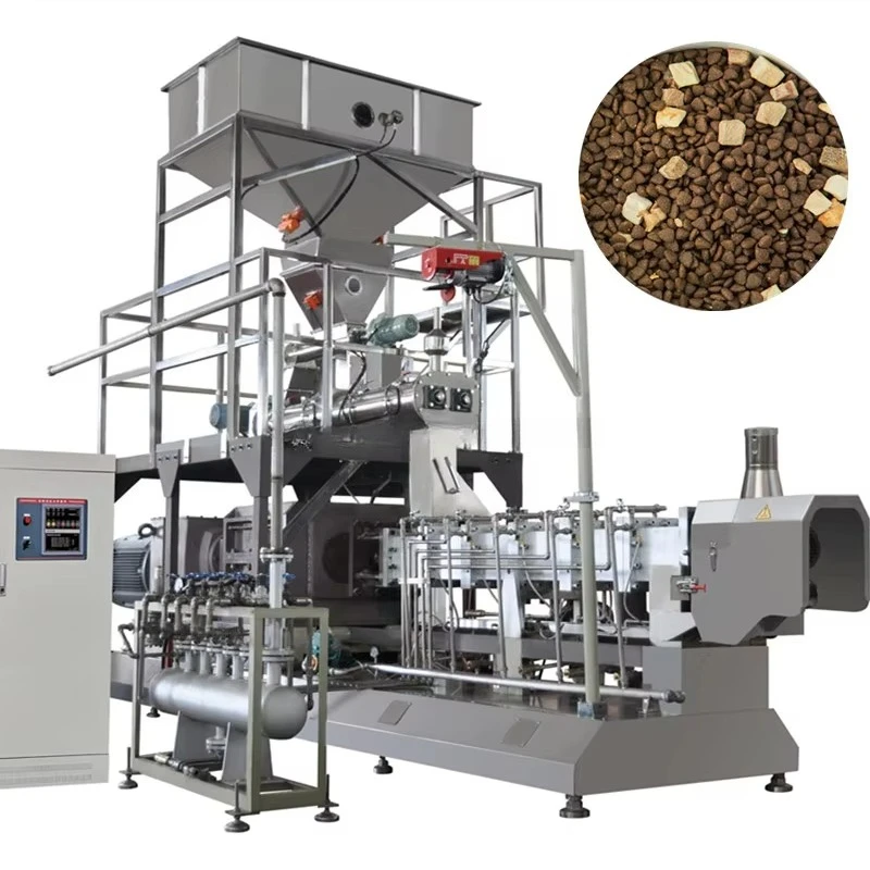 Puffed Puppy Pet Dog Food Feed Extruder Processing Plant Production Line