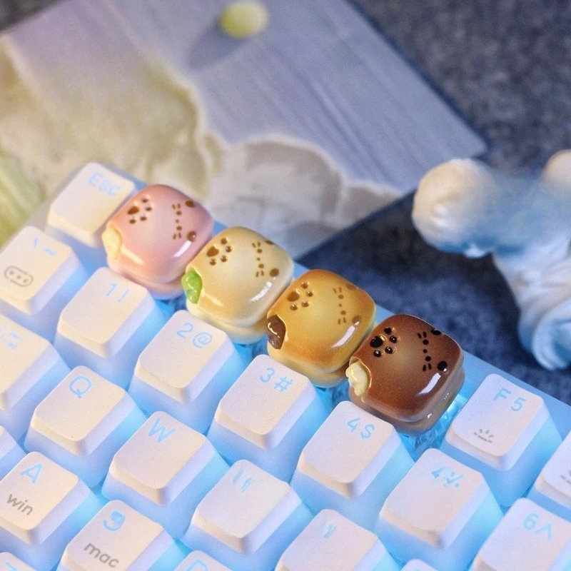 

Adorable Keycaps Personalised Creative Cat Cake Caps MX Switch Keyboard Key Cap for Mechanical Keyboard Accessories Gift