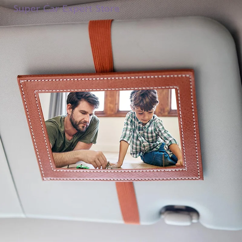 

Creative Sun Visor Photo Frame Ideal Gift Car Photo Frame Generic Sun Visor Photo Frame Artificial Leather Photo Case