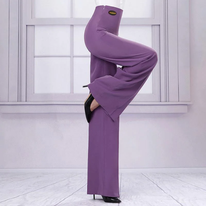 

Dance Pants loose National Standard Dance Modern Women's Pants Practice Purple Special Three Step Practice Singer Dress