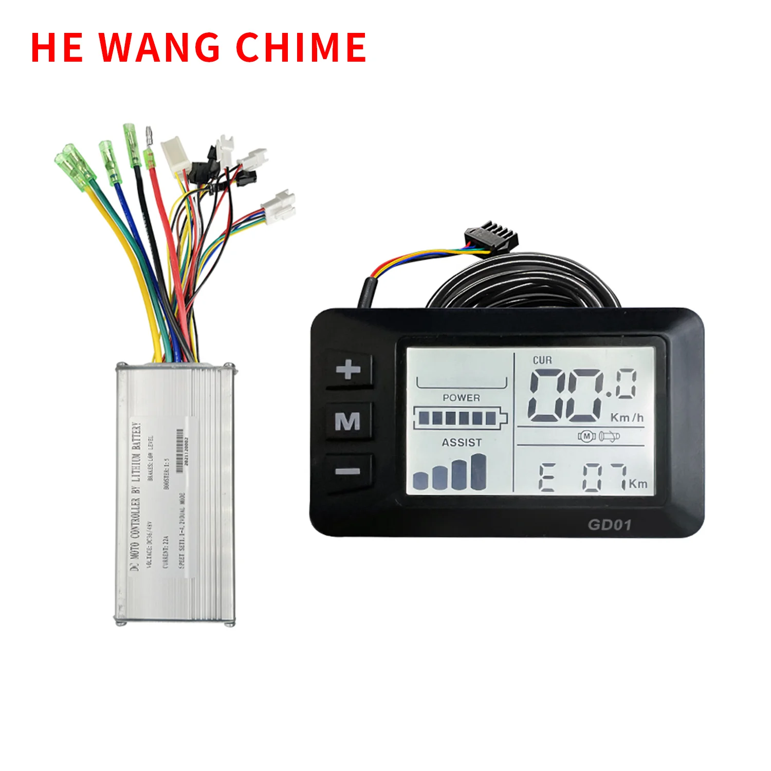 

36V-48V 9Mosfet 22A Brushless Motor Intelligent Controller + LCD - GD01 LCD Instrument Accessory Set for Mountain Bikes/Scooters