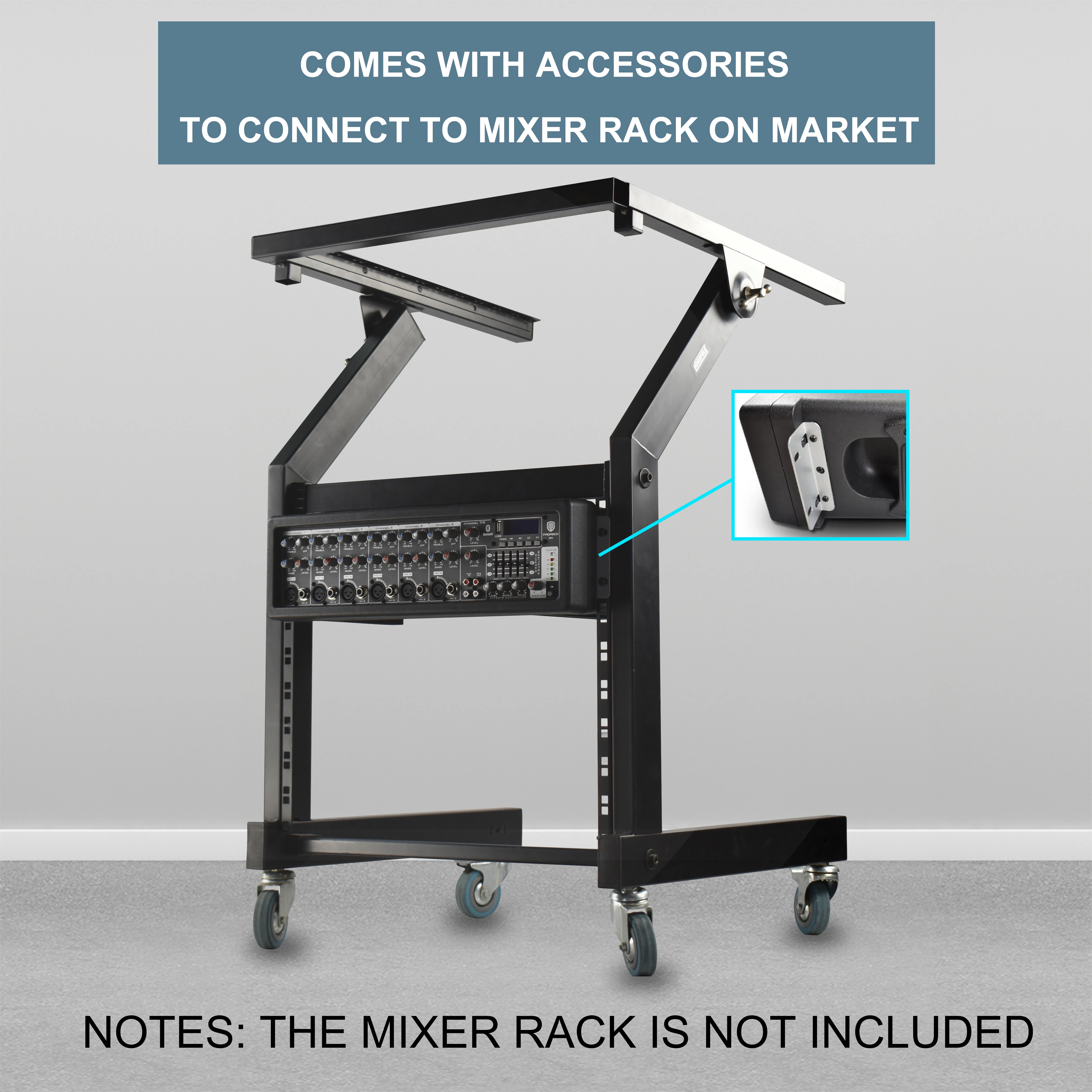 PRORECK MX8 2500 P.M.P.O 8 Channel Compact Studio Powered Mixer with Built In Effects & USB Audio Interface for Party/Meeting