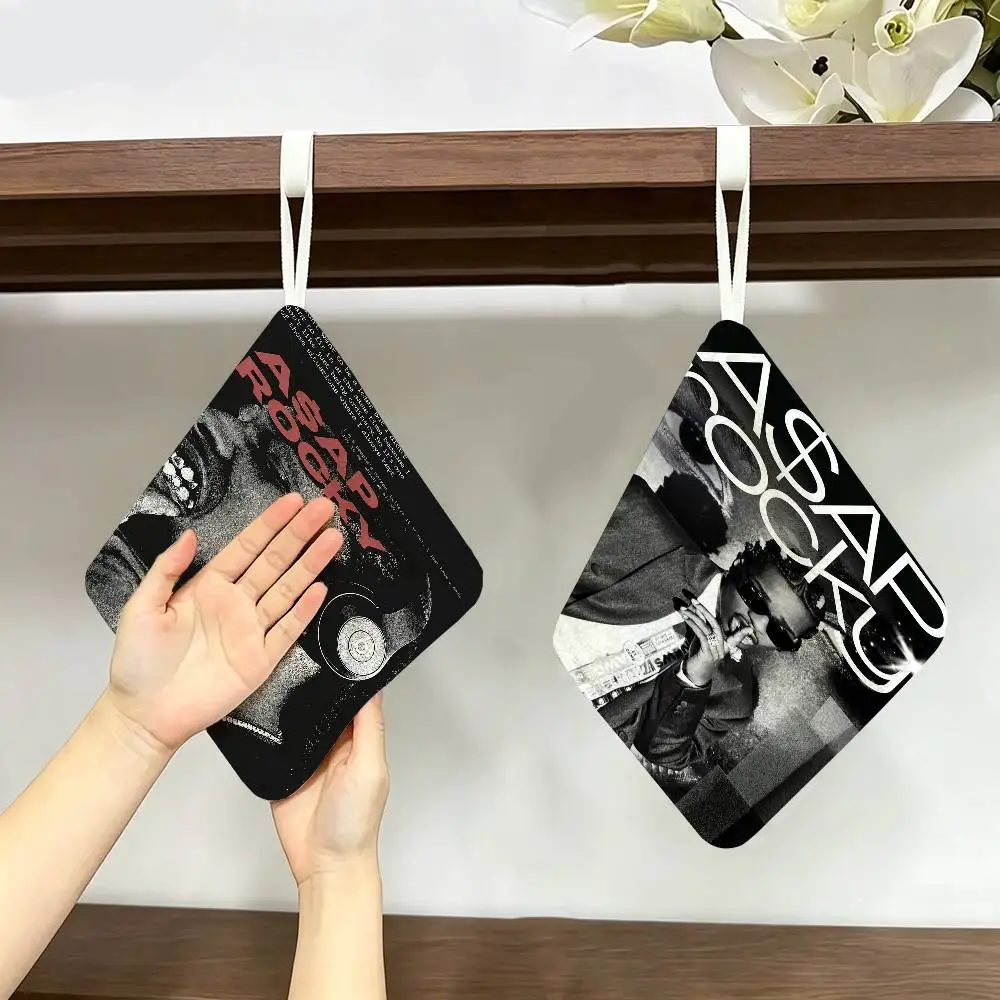 Singer A-ASAP R-Rocky American Rapper Household Hanging Towel, Polyester Cotton Hand Wiping Towel, Sturdy for Bathroom Bedroom