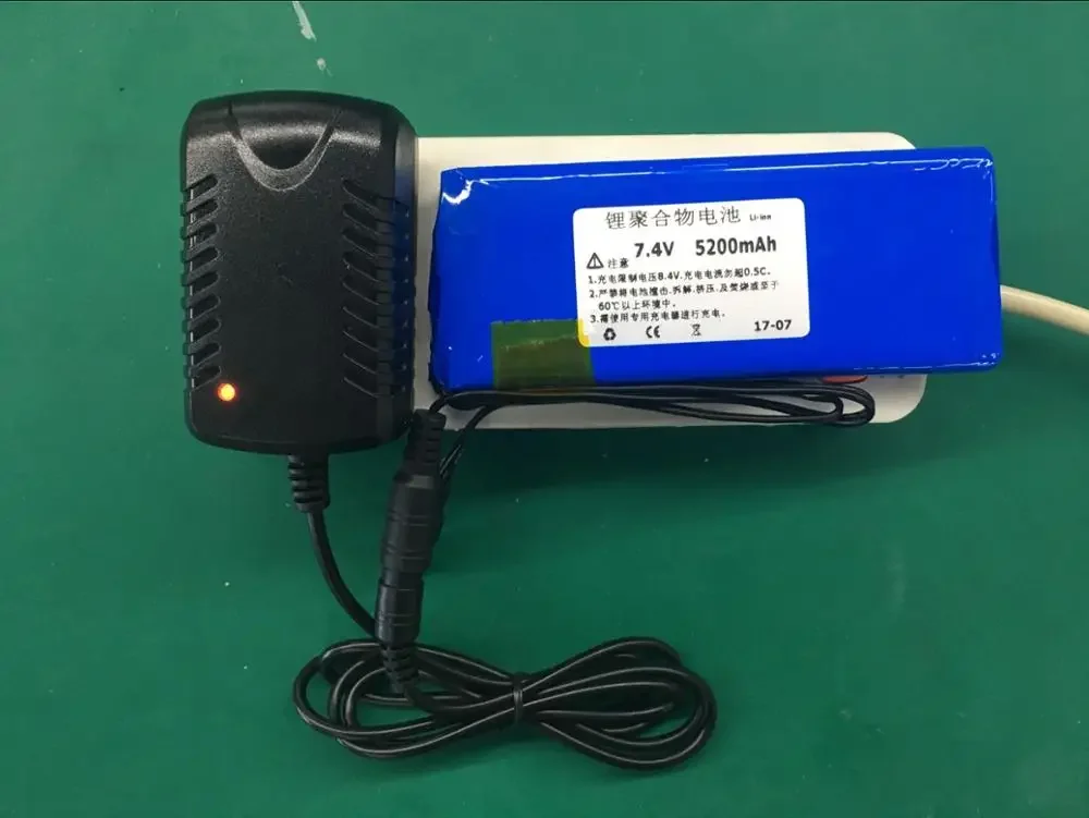 Shaoxing] 7,4 V 5200 mAh Lithium-Polymer-Akku, Taupunkt-Tester-Akku mit 8,4 V, 1 A Ladegerät
