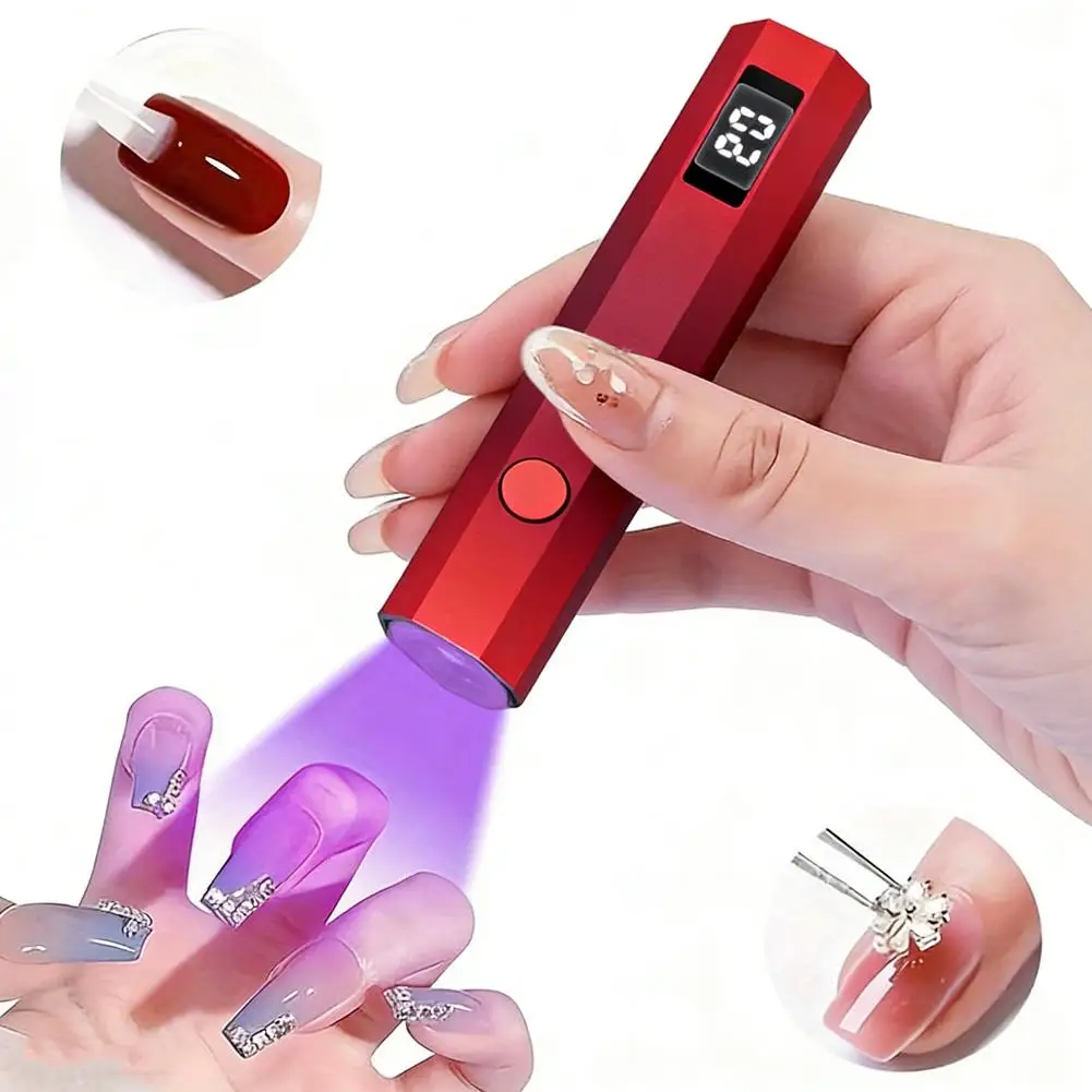 Luz uv portátil para unhas portátil linelight secador de unhas mini lâmpada led para unhas gel recarregável flash cura luz