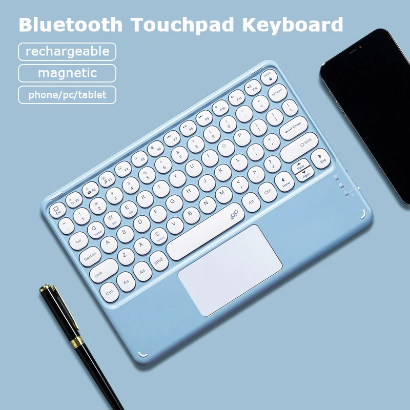 Free Mouse Touchpad Keyboard for iPad Air 6 5 Pro 11 10.2 Magnetic Keyboard Tablet Phone Laptop Universal 10 inch Keyboards