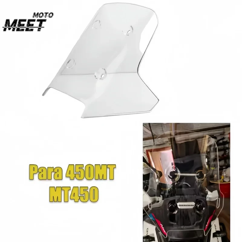 Heightened PMMA Replacement Windscreen for CFMOTO 450MT, Motorcycle Touring Front Wind Deflector Upgrade Part