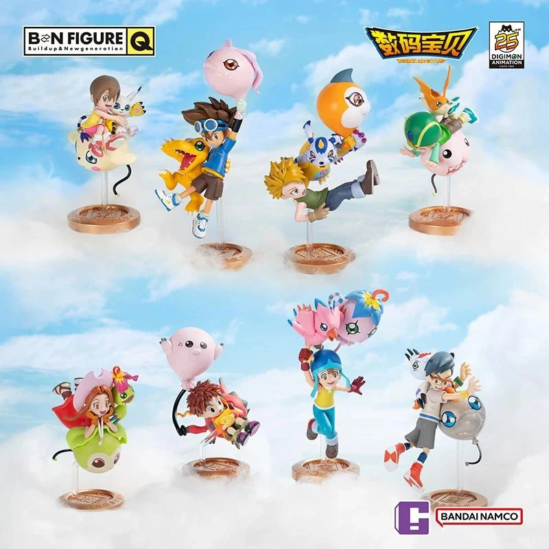 

BNFIGURE Q Digimon Adventure Blind Box 25th Anniversary Digital Monster Model Trendy Anime Figure Dolls Full Set Collection Gift