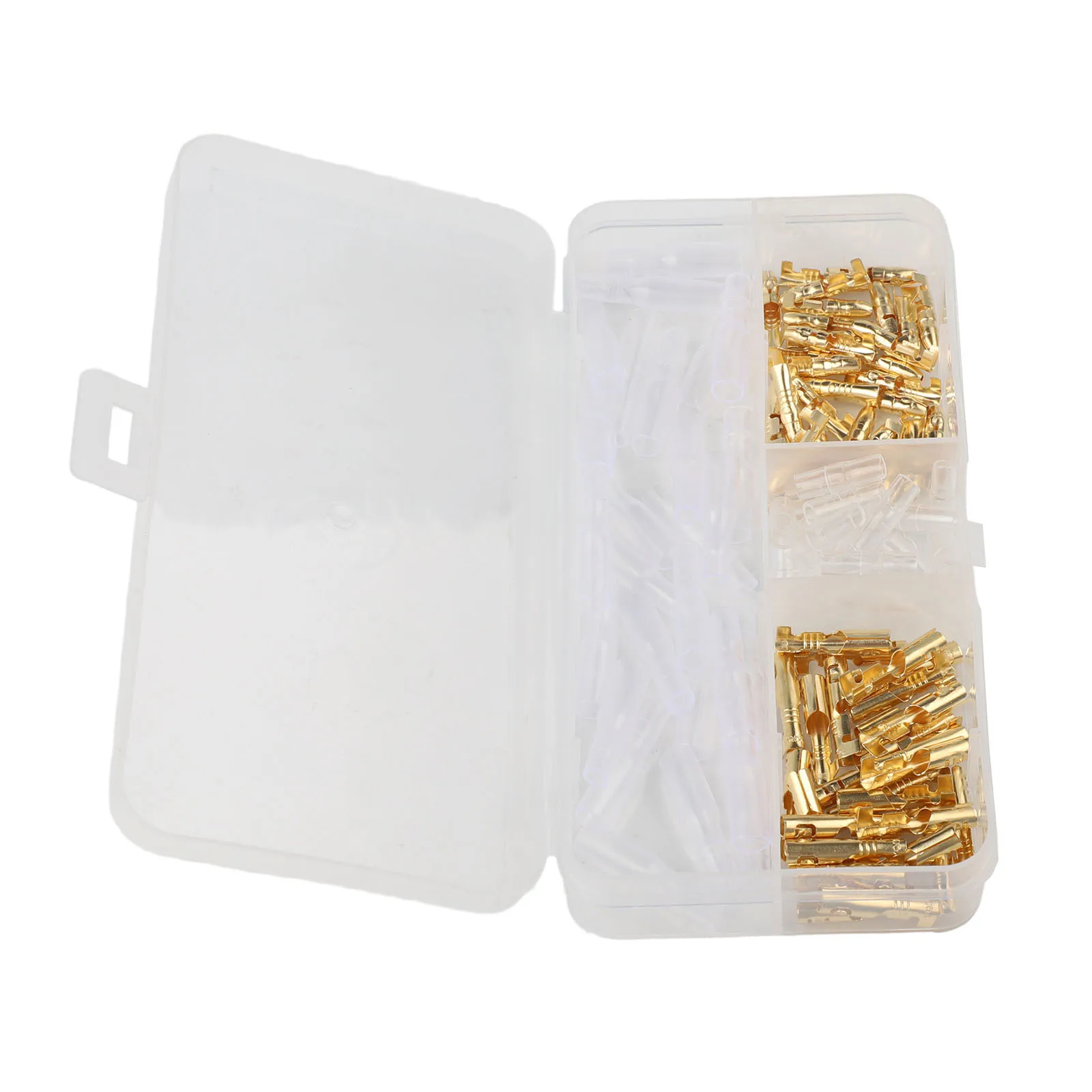 120PCS Brass Male Female Wire Terminals Connectors 4 0mm Kit for Motorcycle Car Boats with Insulated Covers and Case