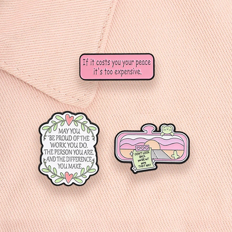 Lustige Emaille-Pins mit positiven Zitaten: Spanische Latino-Slang-Broschen, Emotional Support Coworker Abzeichen, Schmuckgeschenke für Freunde – Detail 3