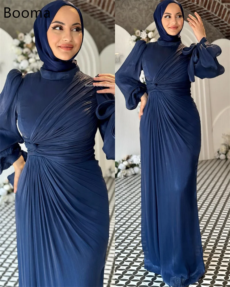 Booma حورية البحر للنساء للحفلات الراقصة مناسبة رسمية للنساء فستان سهرة طويل بطول الأرض طيات مخصصة 2025