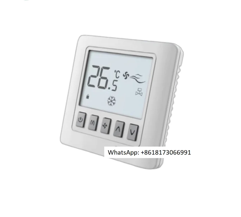 LCD energy-saving fan coil unit central air conditioning underfloor heating temperature controller panel TC500-2T-WH