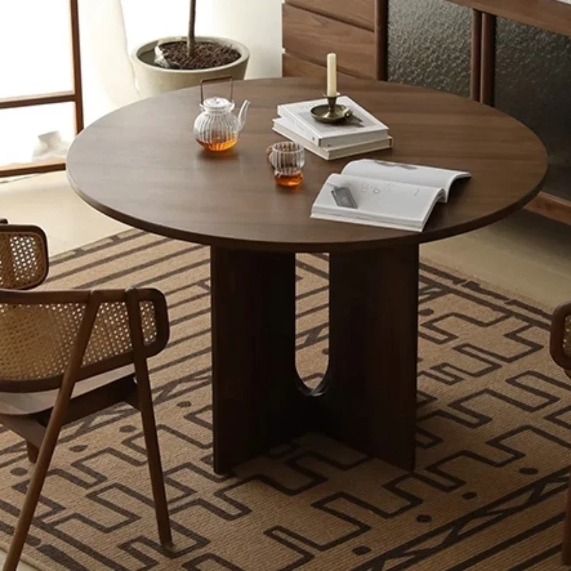 Mesa De Comedor auxiliar redonda, cocina, sala De estar baja, mesa De Comedor moderna De madera, Mesas De Comedor De lujo para reuniones, muebles CC
