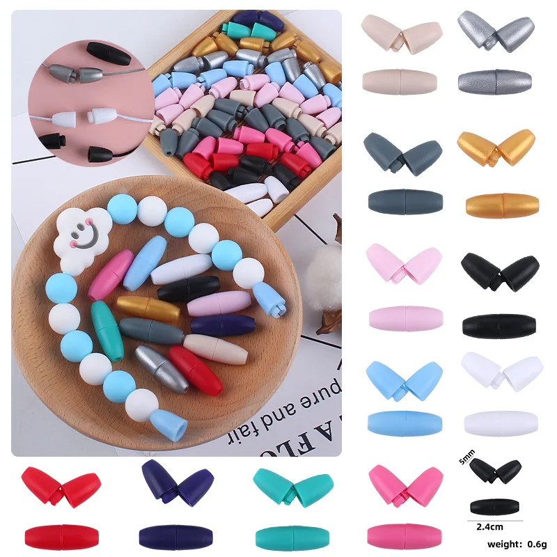 10Pcs/Set Breakaway Plastic Clips Clasps Silicone Teething Necklace Pacifier Safety Clasp For Baby Bracelet Chain Lobster Clasp