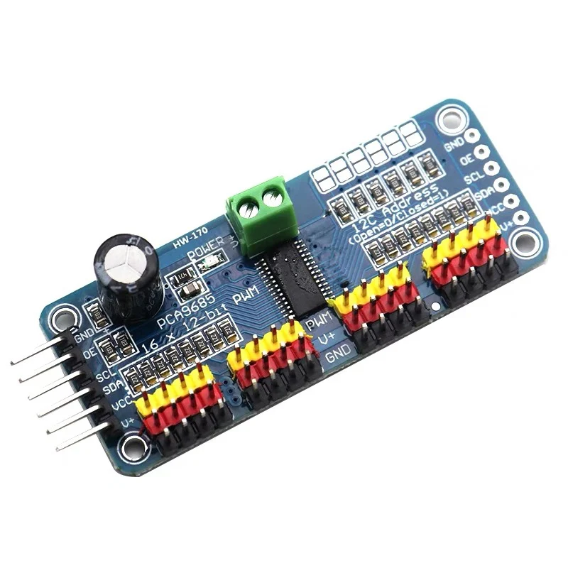 Scheda servoazionamento 16 PWM Modulo controller servo robot Interfaccia IIC PCA9685