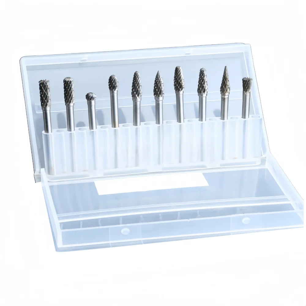 10pcs/lot 3x4mm Tungsten Carbide Burrs Abrasive Tools Abrasive With Shank For Electric Grinder Porting Grinding Cutting