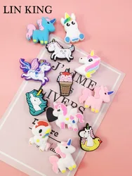 Cute Unicorn PVC Shoe Charms Decorations Funny Shoes Buckle Decor Clog Ornaments Diy Accessories Adult Kids Birthday Party Gifts