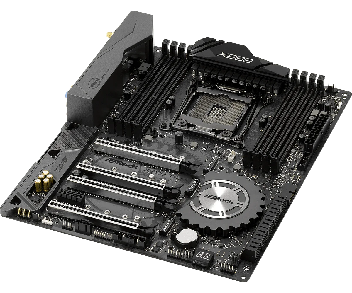 Imagem -03 - Placa-mãe Asrock-x299 Taichi Suporte I9-9920x 7940x 7820x I9-9900x I7-9800x Cpu Lga 2066 Intel X299 M.2 Ddr4 256gb Atx