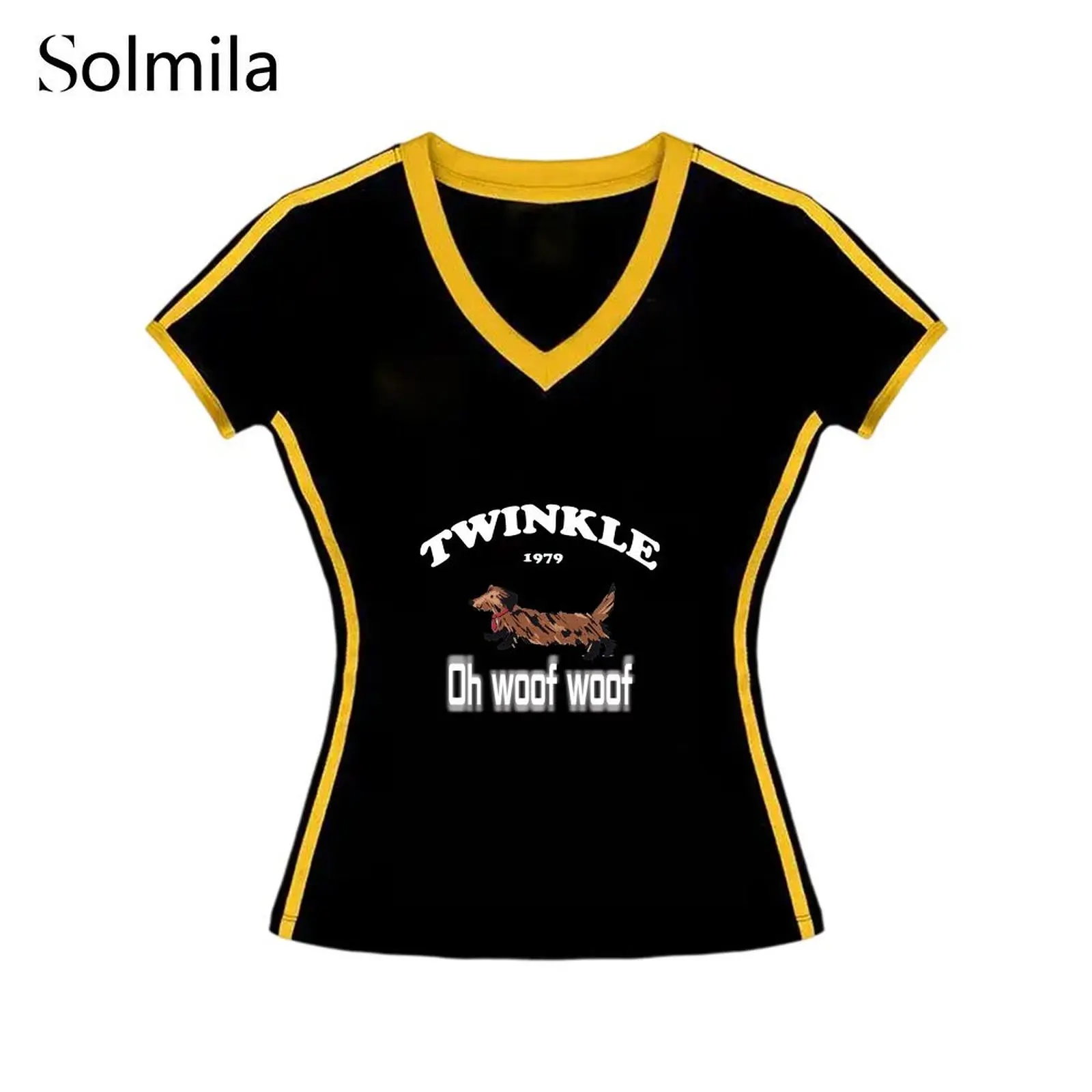 

Casual Shirt Short Sleeve Top Spring Fashion Available In Black Cotton Spandex Blend Light Stretch Fabric For Women