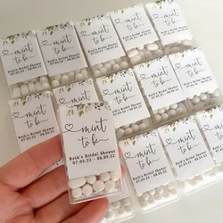 Personalized Bridal Shower Birthday Baby Shower,CHLOE - Tic Tac Label , Mint To Be Wraparound, DIY Party Favor Sticker, Wedding